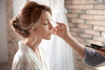 contemporary bridal makeup